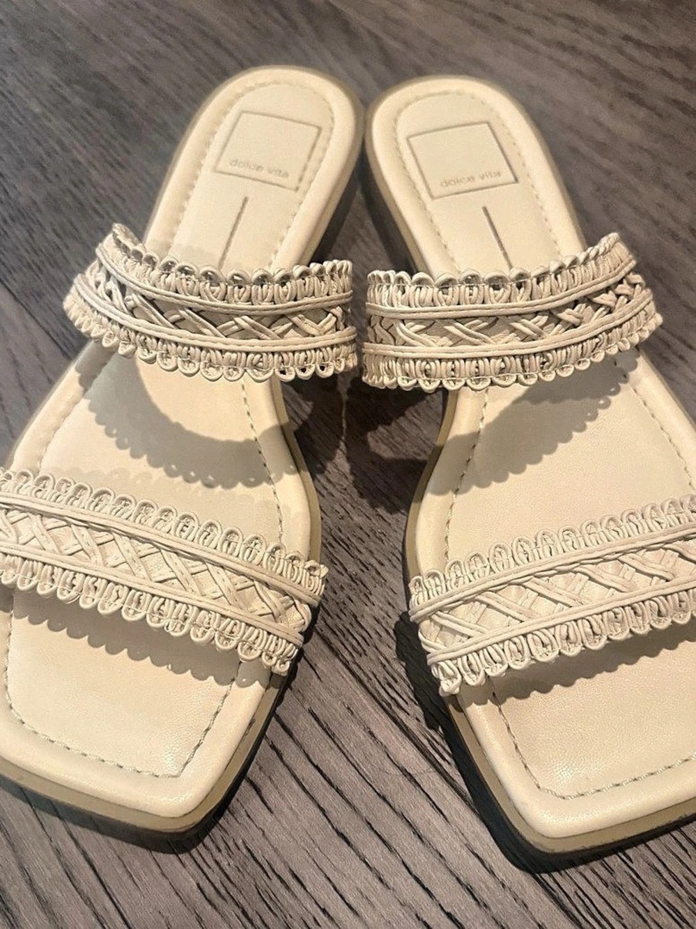 Dolce Vita Iliad Slide Sandal Strappy Sandals Cream US 9.5